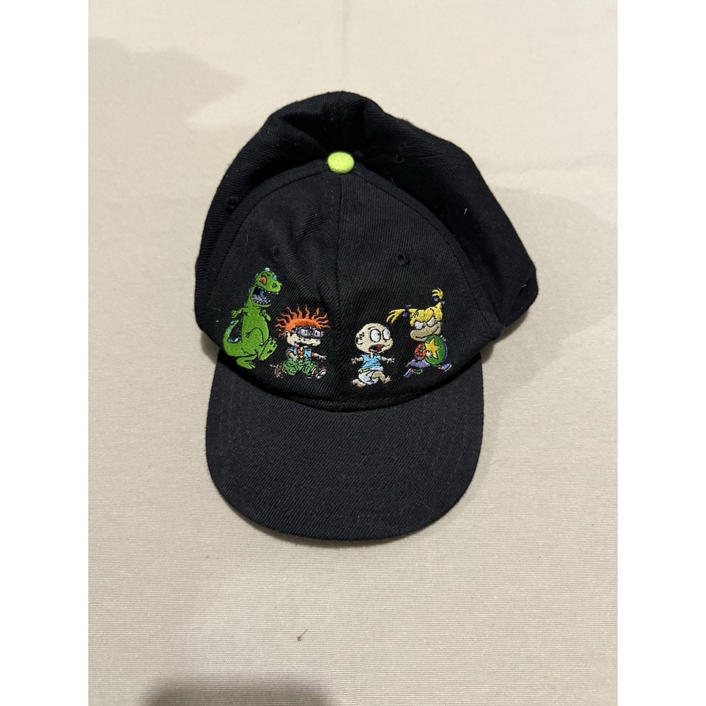 Nickelodeon Rugrats Hat Snapback Cap Youth Adjustable Black Embroidered